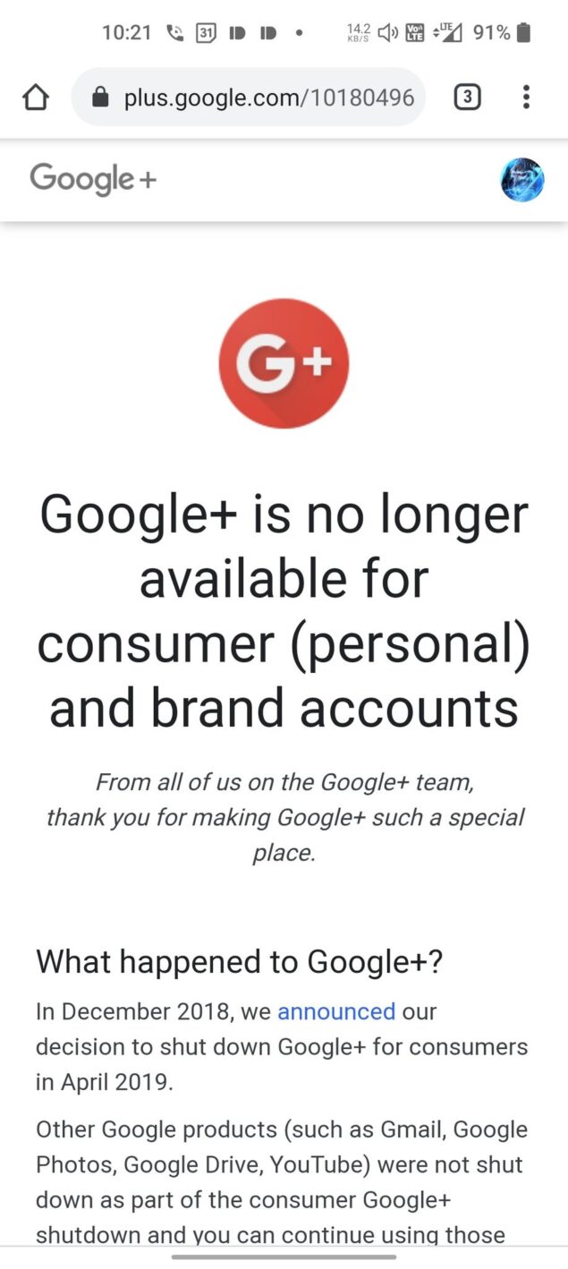 C'è ancora un po' di Google+ in alcune app di Google