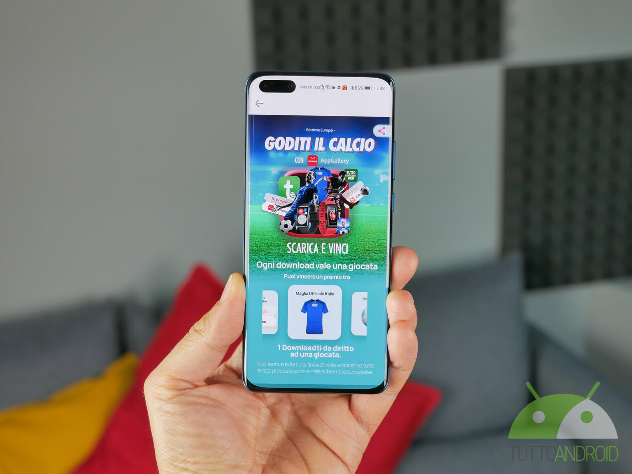 Domenica Huawei farà il tifo per gli Azzurri e intanto regala tanti premi con AppGallery