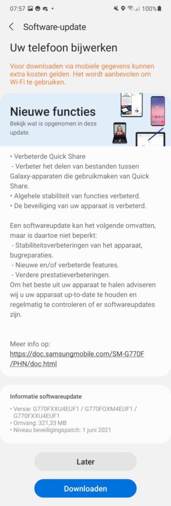 samsung galaxy s10 lite xcover 4s xiaomi mi 9t pro 9 5g miui 12.5 android 11 patch giugno aggiornamento novita
