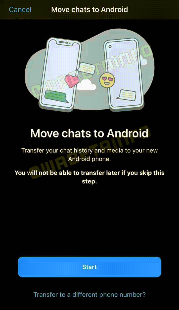 whatsapp trasferimento chat ios android