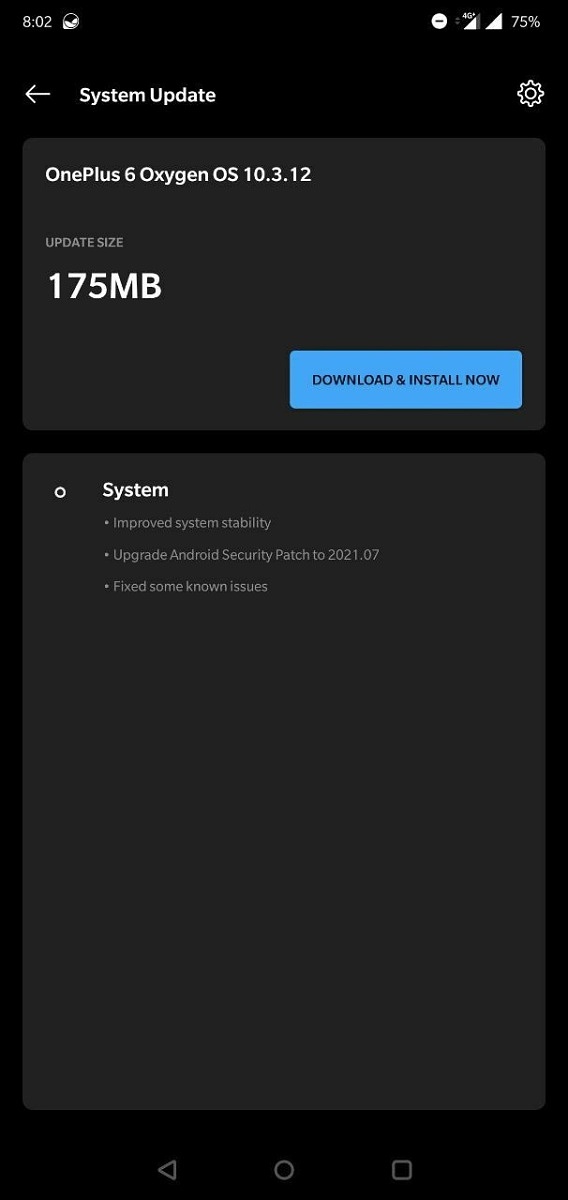 OnePlus 6 aggiornamento OxygenOS 10.3.12