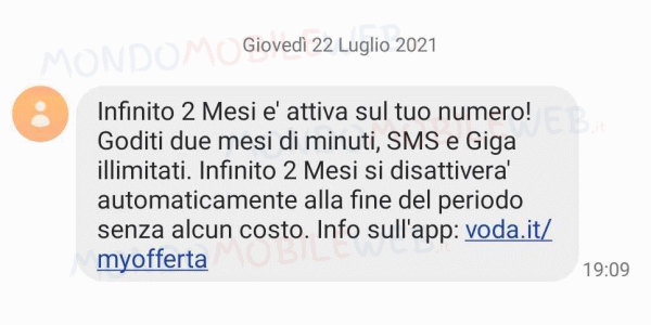 Vodafone Infinito 2 Mesi Gratis