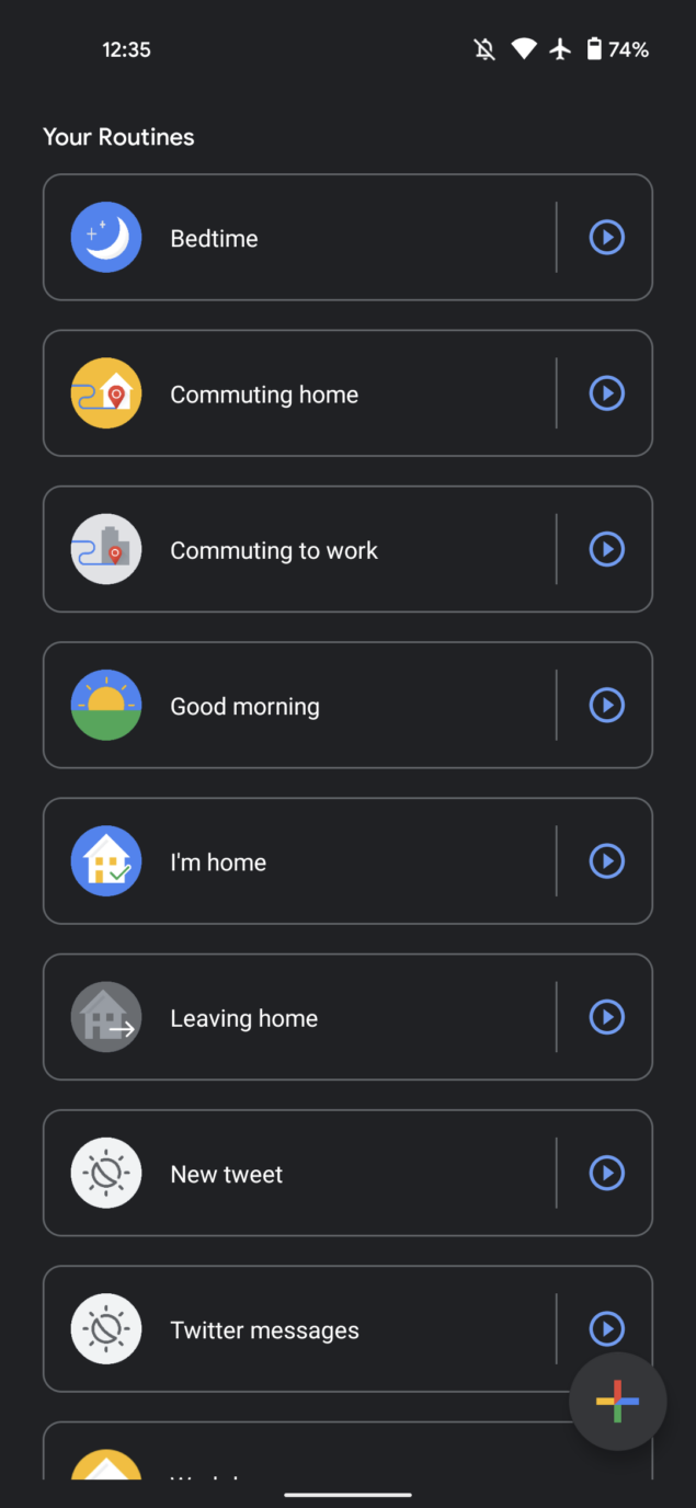 Google Assistant Routine