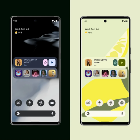 Google Android 12 widgets youtube music