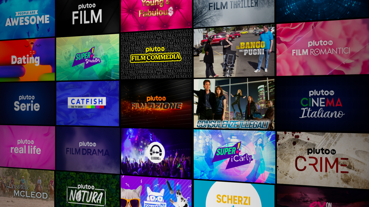 Pluto TV sbarca in Italia con 40 canali gratuiti