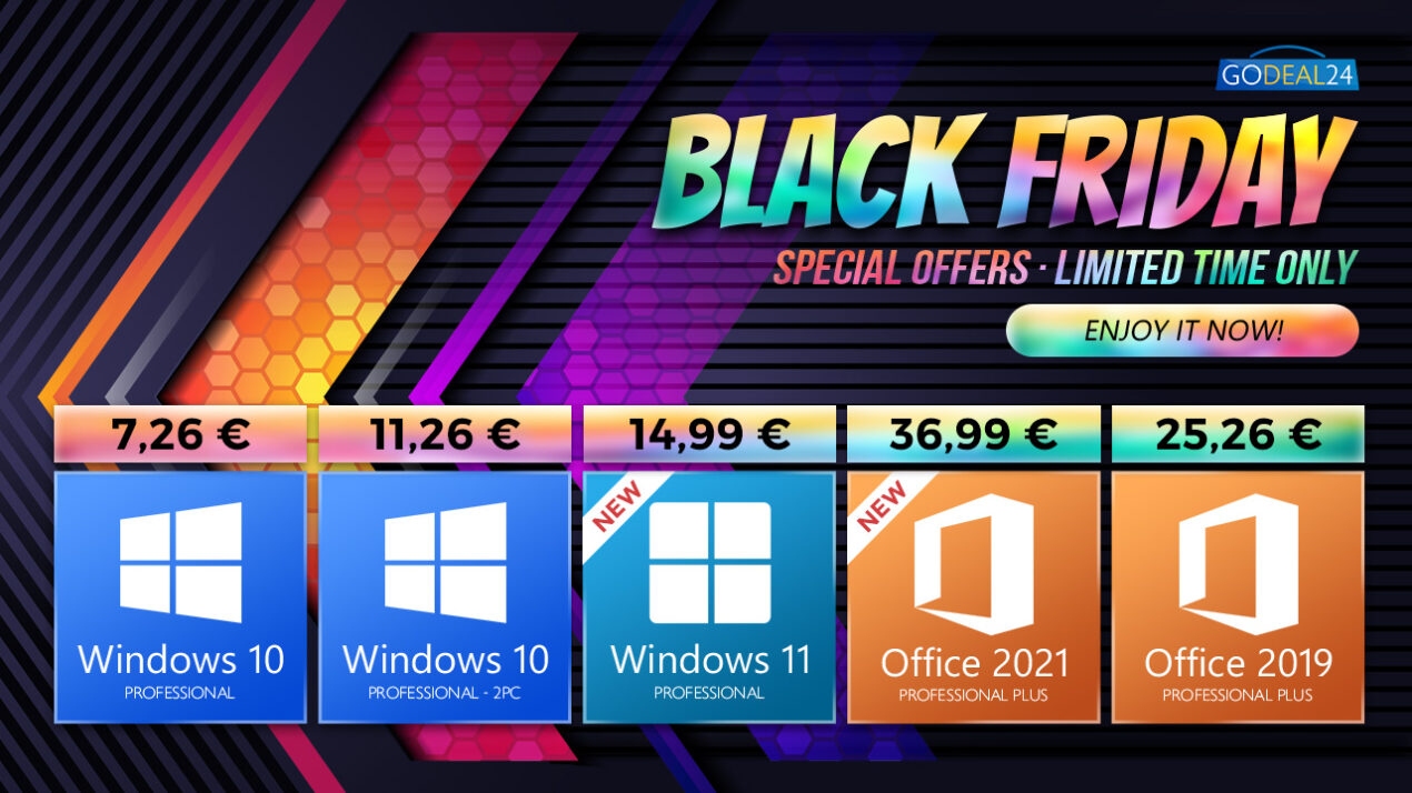 Il Black Friday di GoDeal24 porta i migliori prezzi dell'anno per acquistare Windows 11 e Office 2021