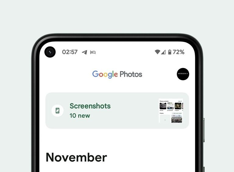 Google Foto scorciatoia screenshots