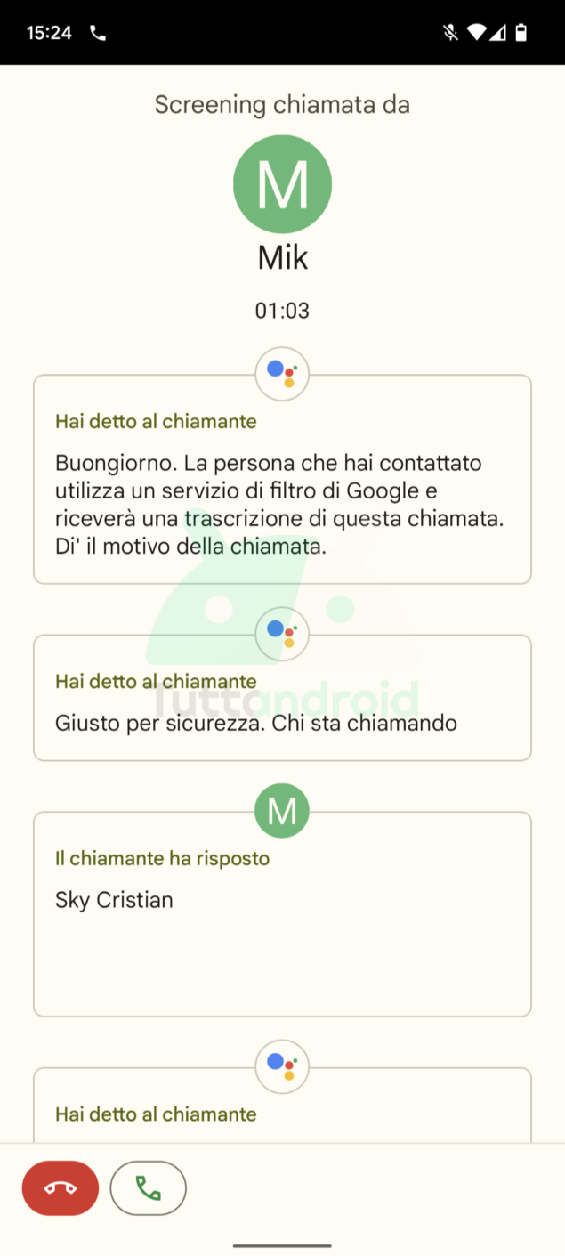 Call Screen Android 12 Google Assistant