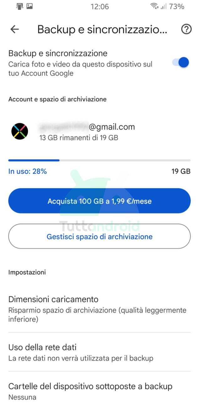 come fare backup WhatsApp su Google Foto