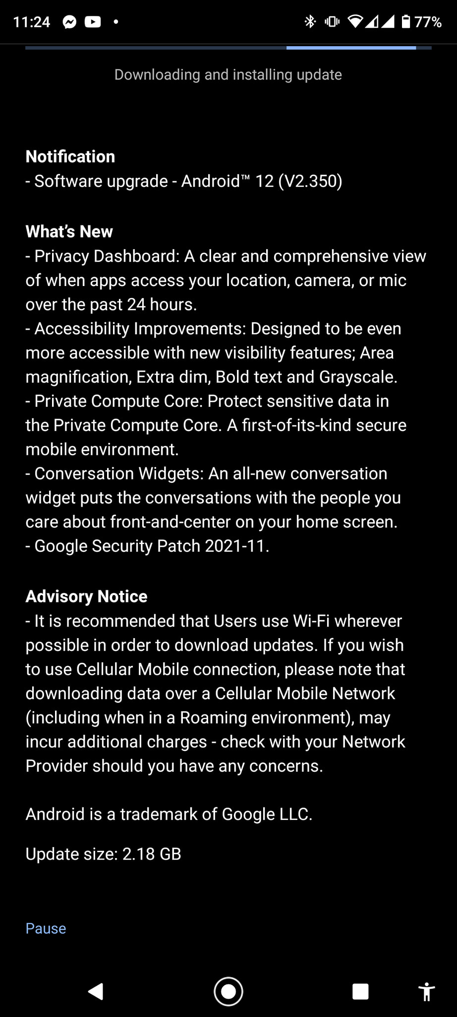 nokia x20 android 12 aggiornamento
