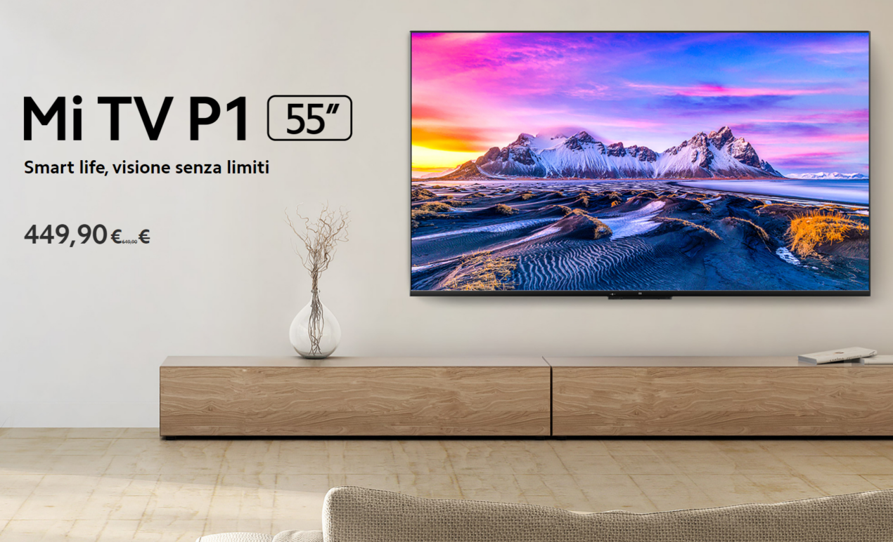 Xiaomi Mi TV P1 55 è in offerta flash con prezzo scontato di 210 euro