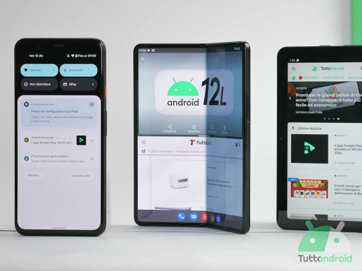 I dispositivi Samsung, Lenovo e Microsoft in pole position per accogliere Android 12L