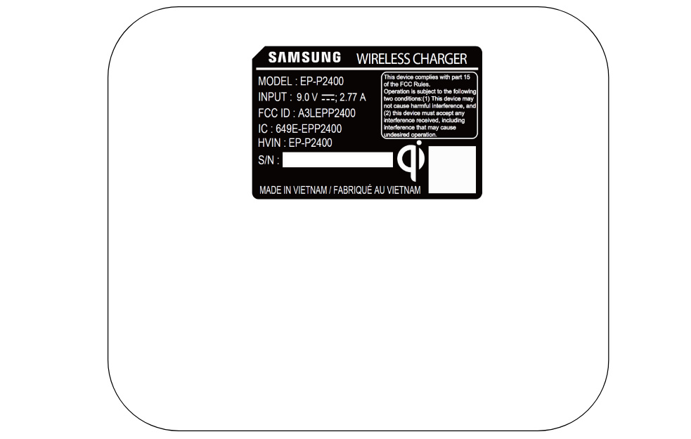 caricabatterie wireless Samsung