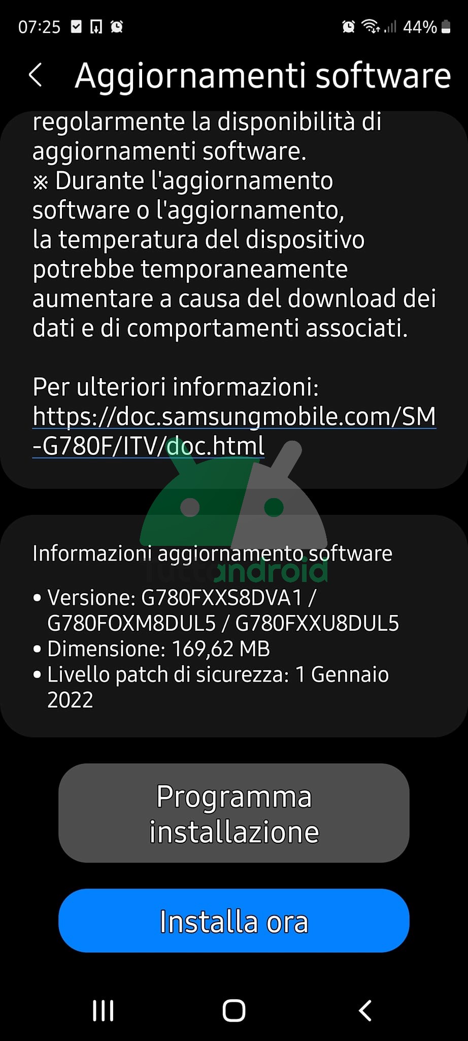 Samsung Galaxy S20 FE update patch February 2022