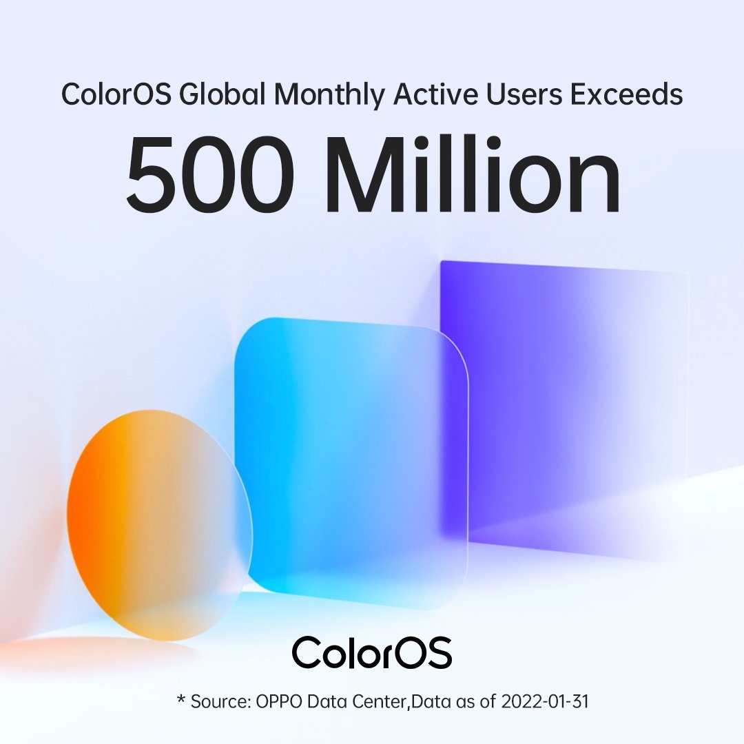 ColorOS 500 milioni utenti mensili globali