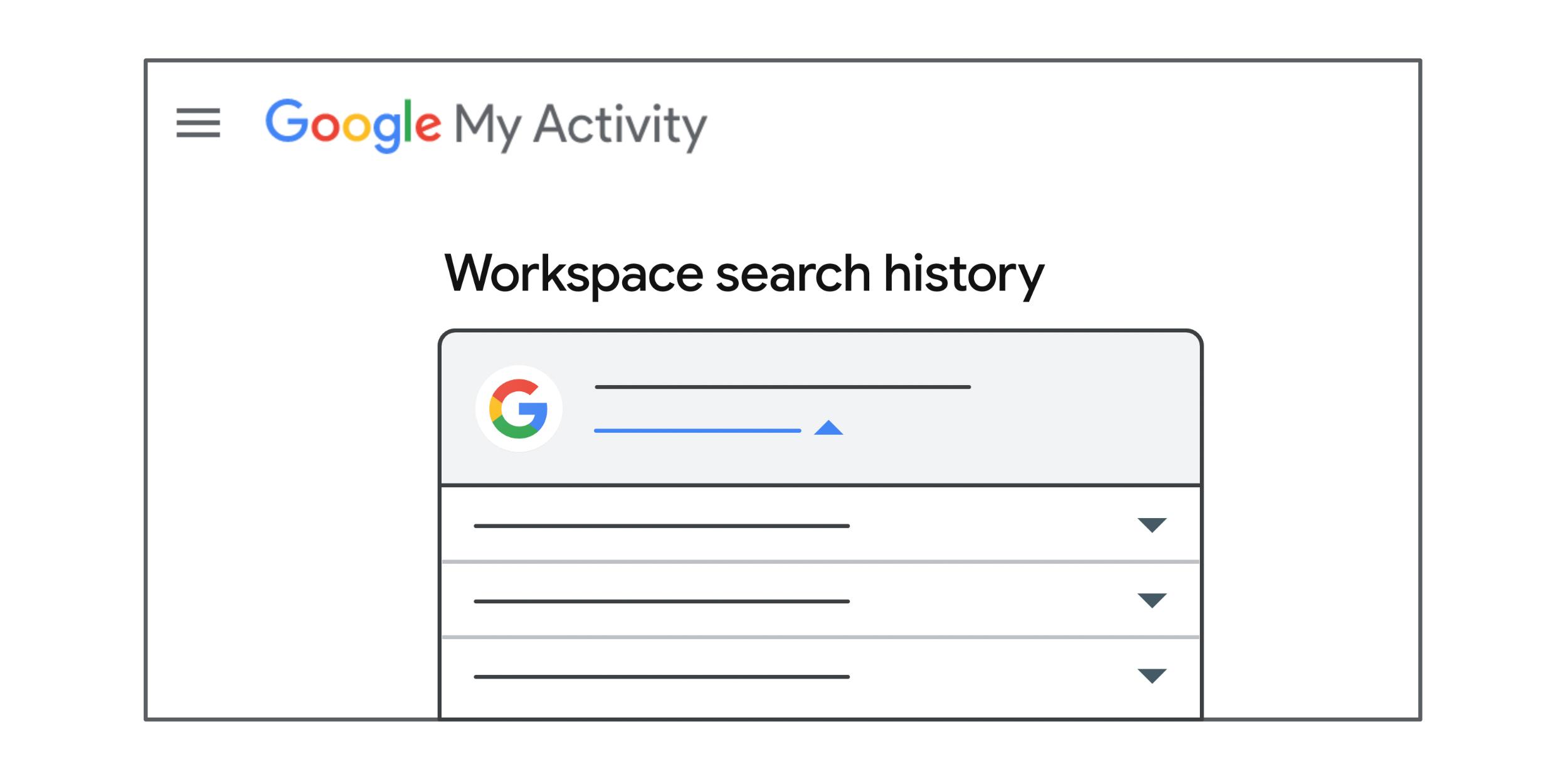 cronologia delle ricerche di Google Workspace
