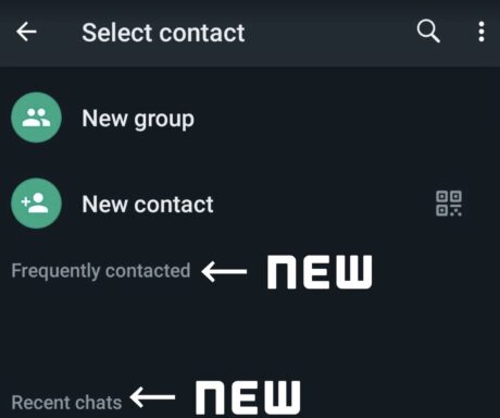 Whatsapp beta nuova interfaccia contatti