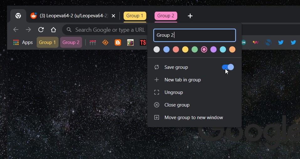 I Tab Groups in Chrome Canary 101