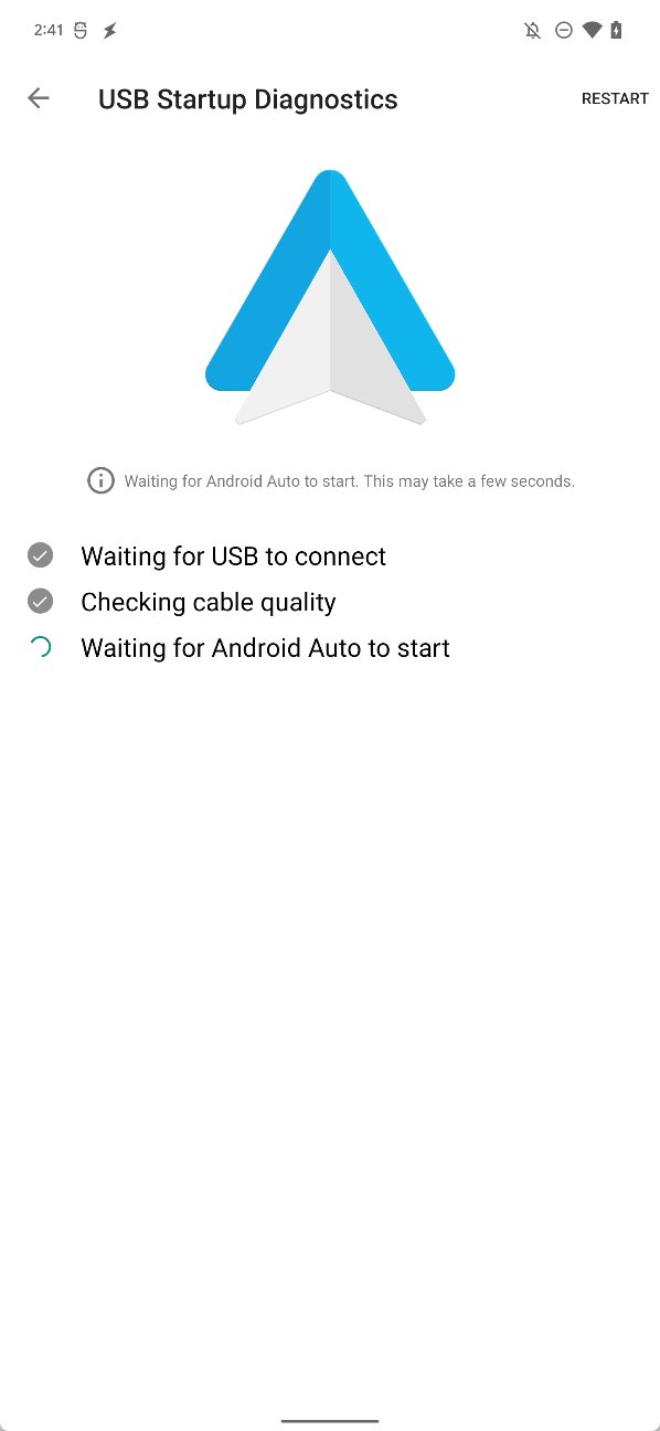 Android Auto ci fa sapere se stiamo usando un cavo USB di cattiva qualità