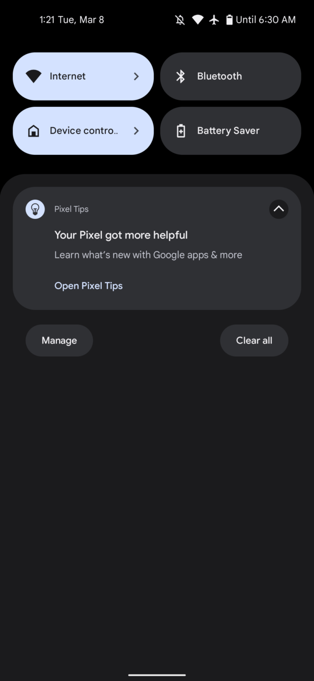 Google Pixel Update