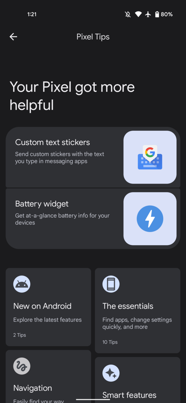 Google Pixel Update
