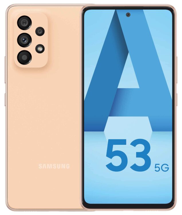 Samsung Galaxy A53 5G render arancione