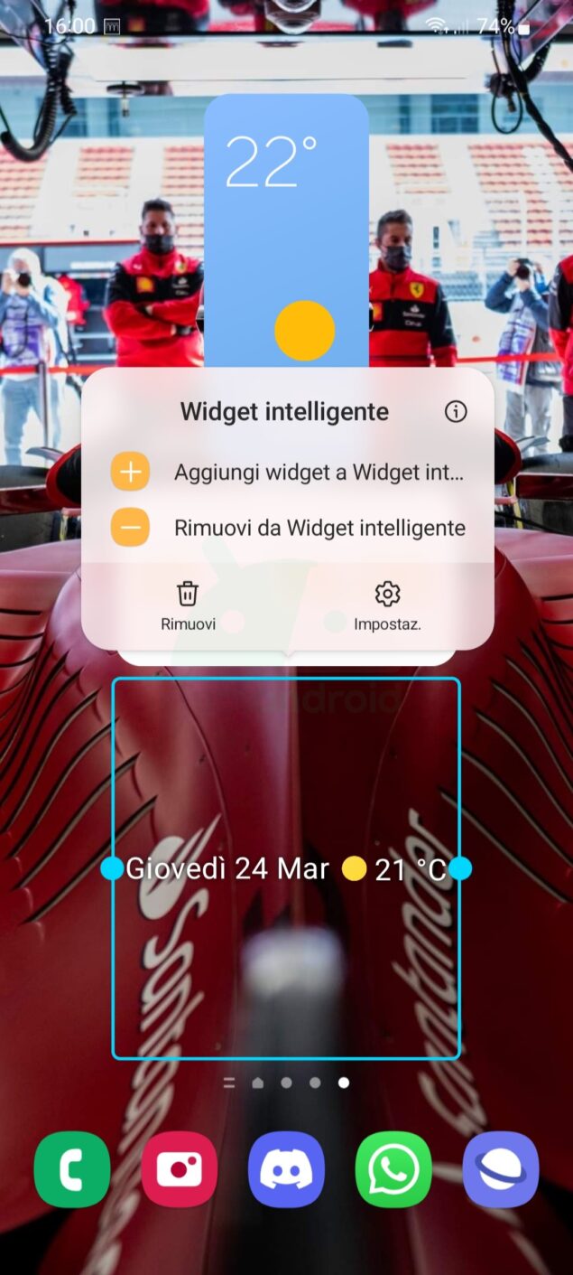 Widget intelligenti Samsung come funzionano