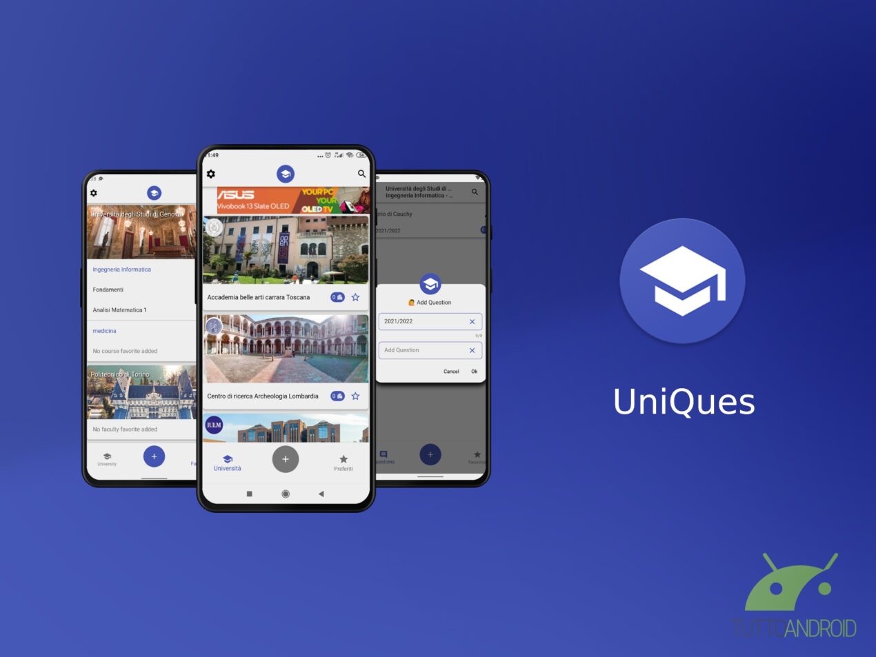 L'app UniQues archivia le domande più frequenti agli esami universitari