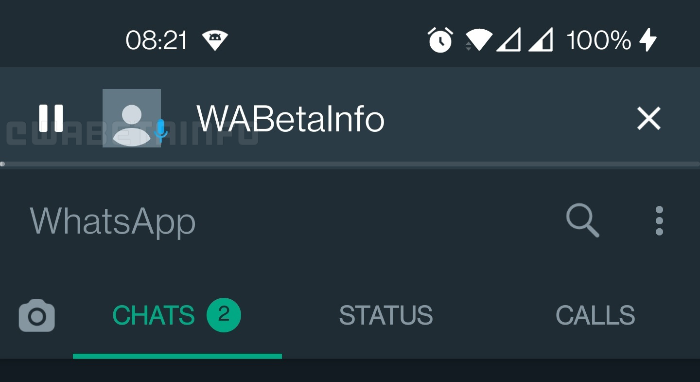 Il lettore audio globale in WhatsApp Beta 2.22.7.11