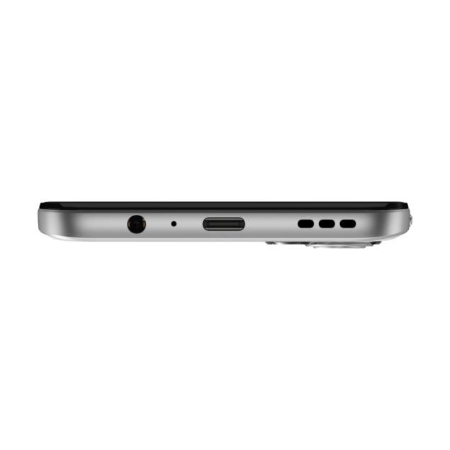 Motorola Moto G52 in colorazione Porcelain White parte inferiore