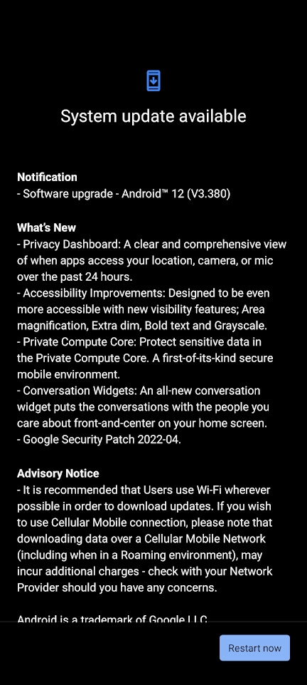 Nokia 8.3 5G aggiornamento android 12