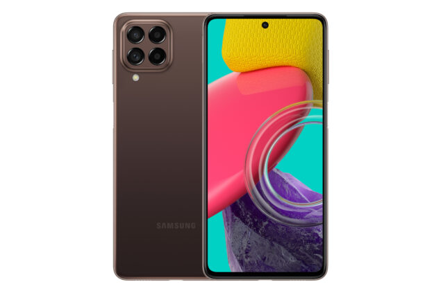 Samsung Galaxy M53 5G in colorazione marrone