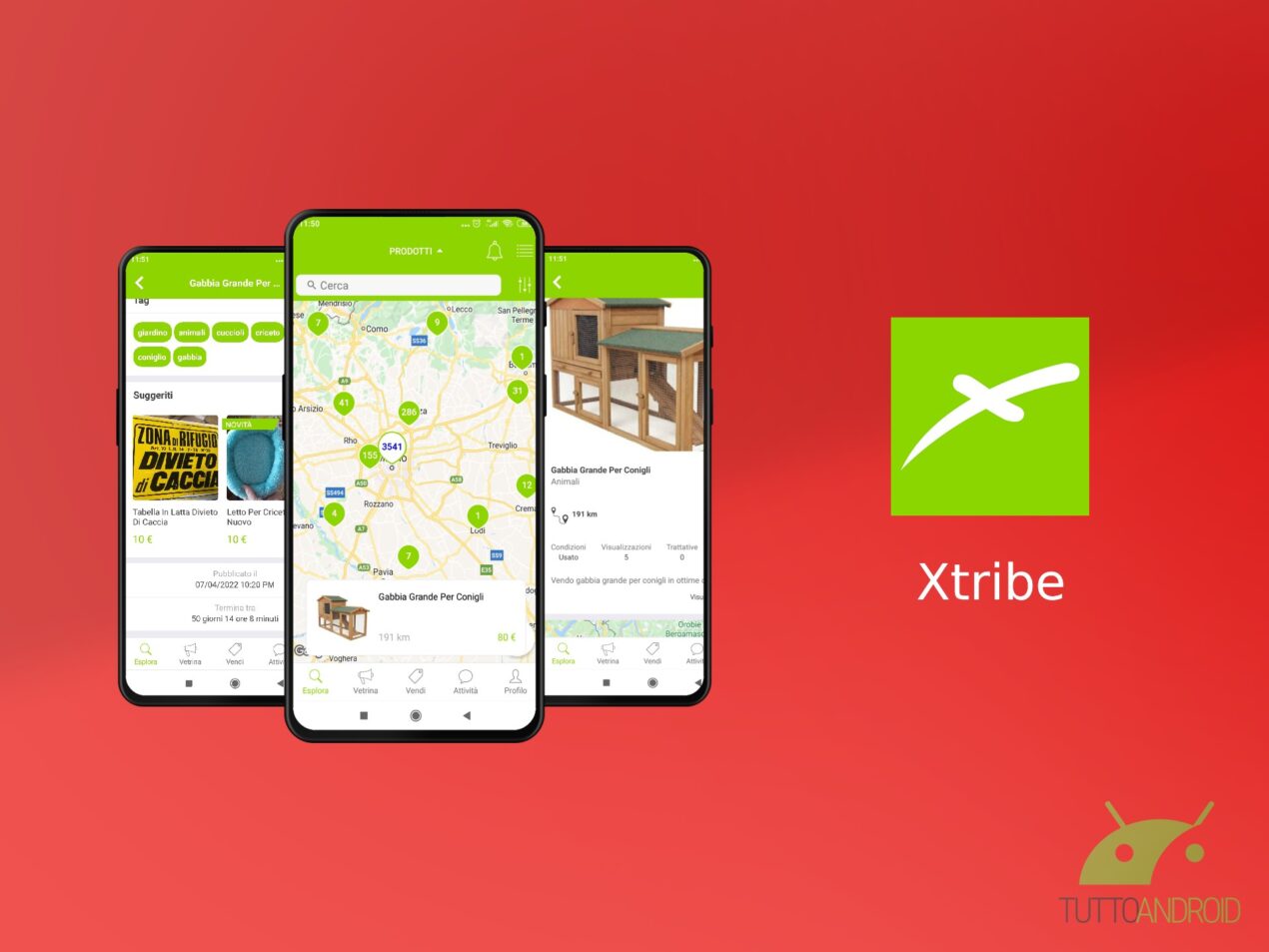 L'app Xtribe permette di comprare, vendere, barattare e noleggiare in zona