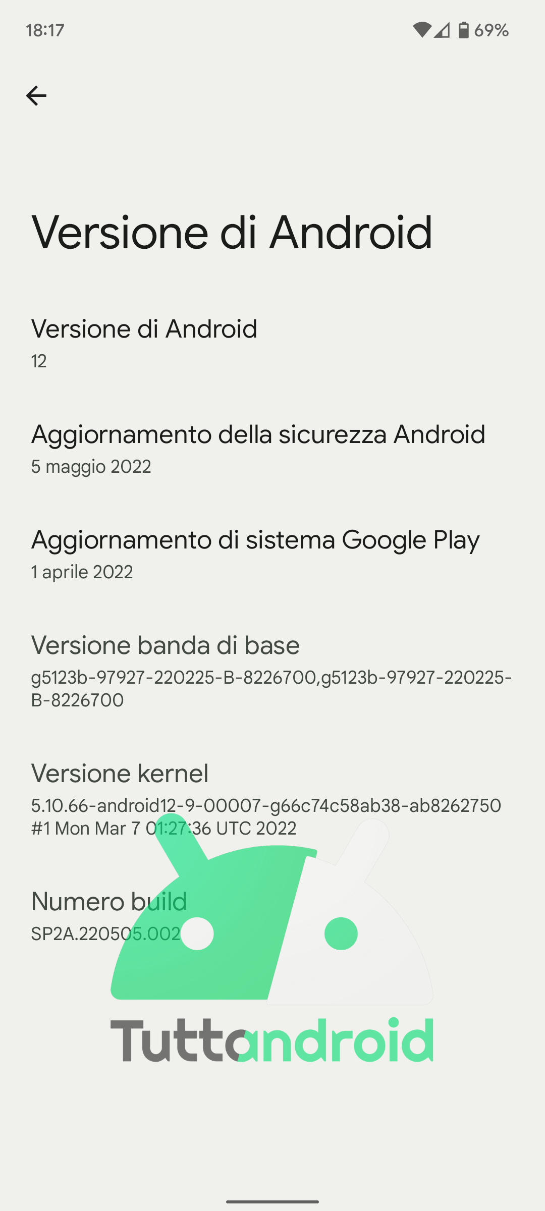 Google Pixel 6 Android 12 patch di sicurezza maggio 2022