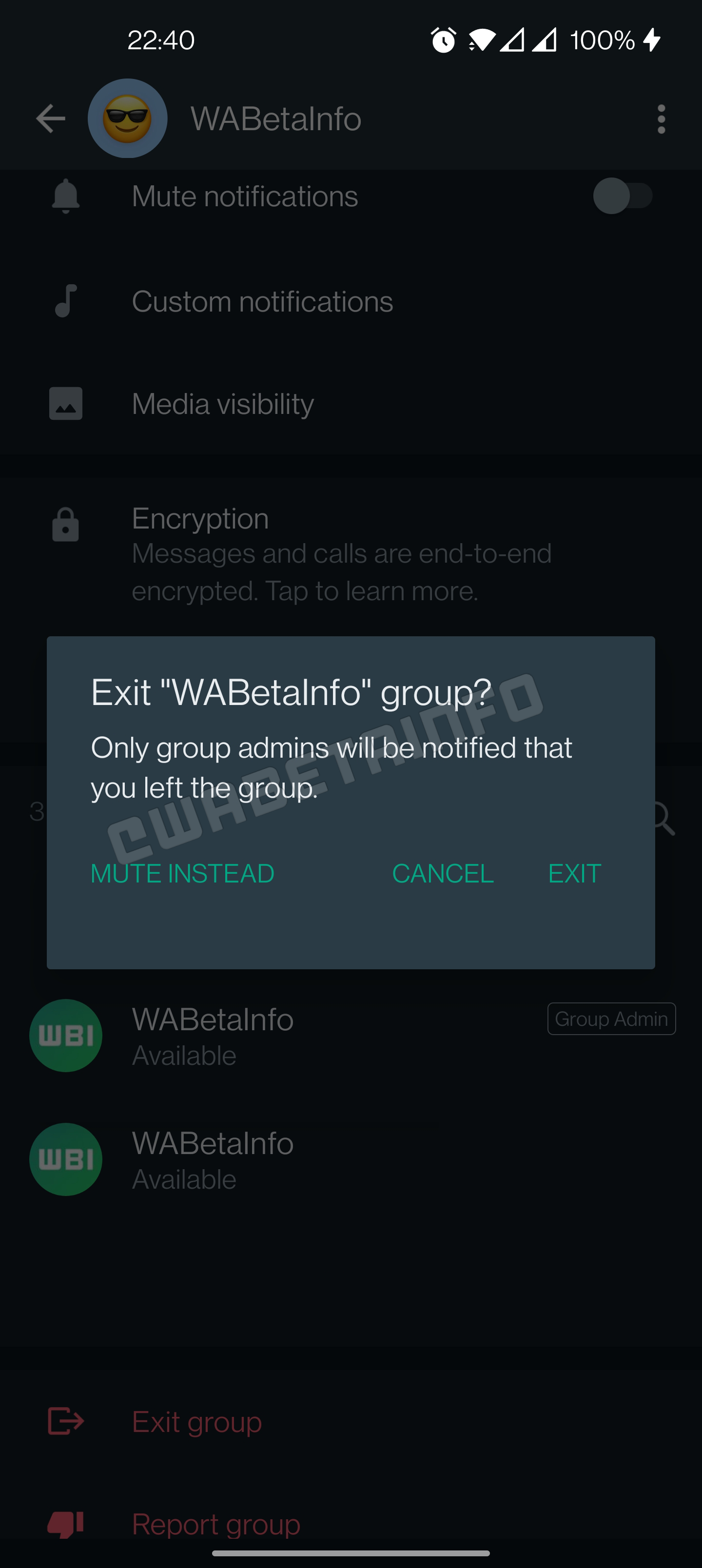 WhatsApp Beta 2.22.12.8 abbandono silenzioso gruppi