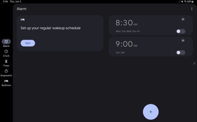 Google Orologio nuova UI