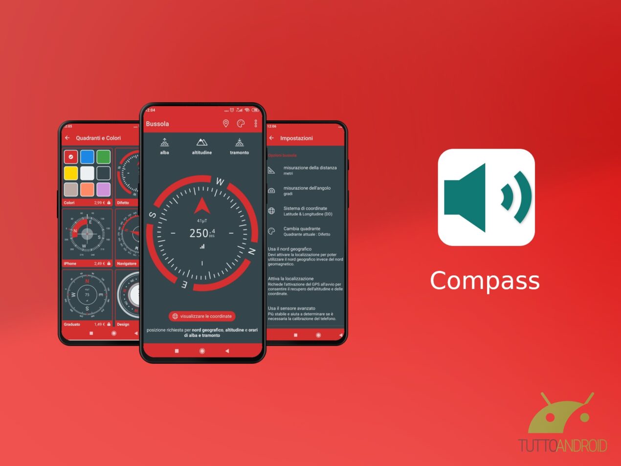 L'app Compass offre una bussola semplice e precisa
