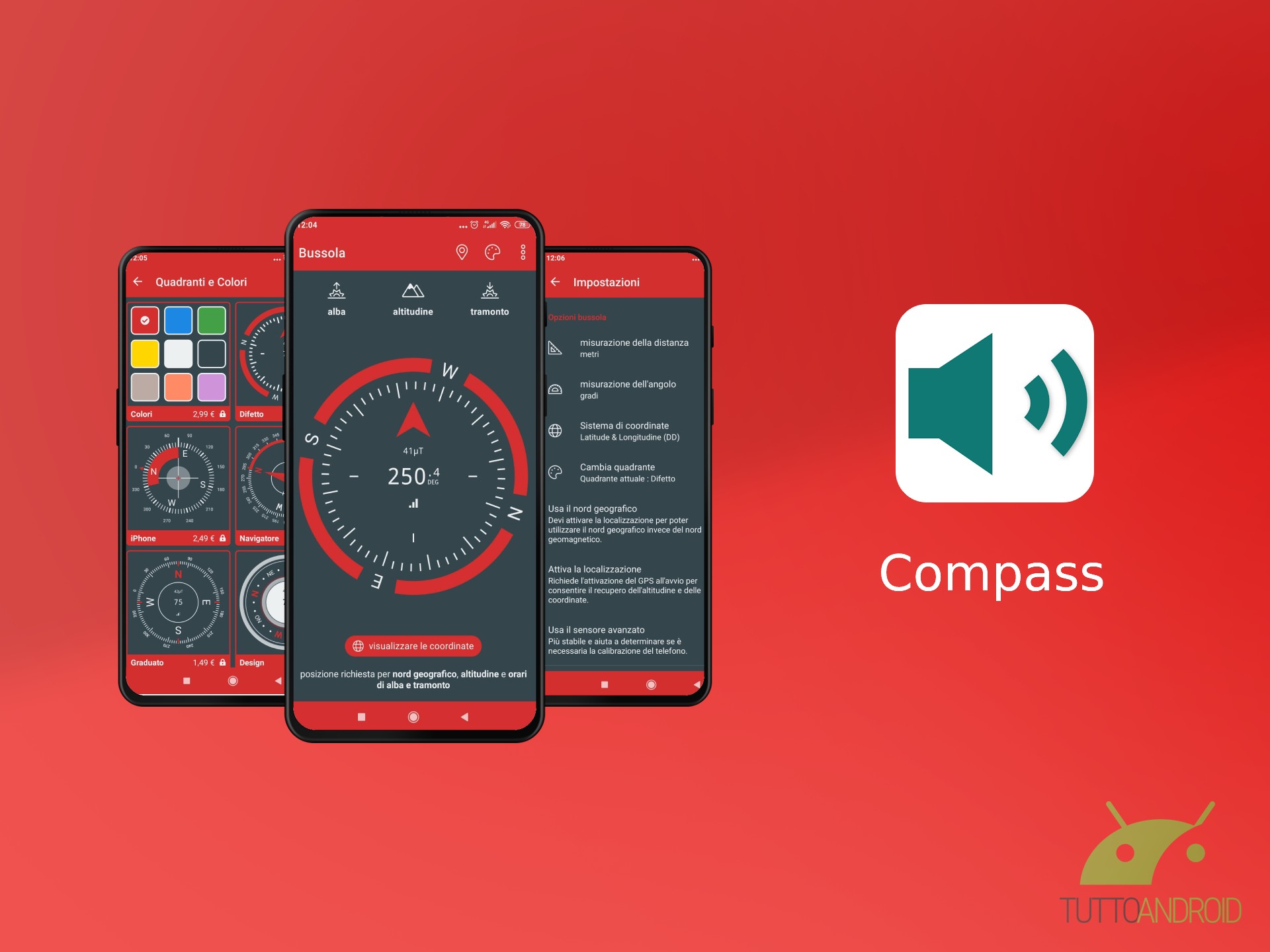 L’app Compass offre una bussola semplice e precisa