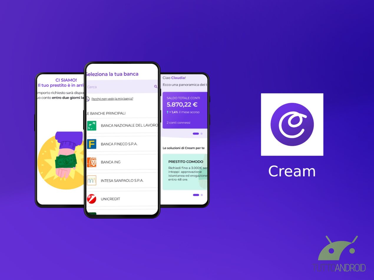L'app Cream permette di ottenere piccoli prestiti in modo semplice e rapido