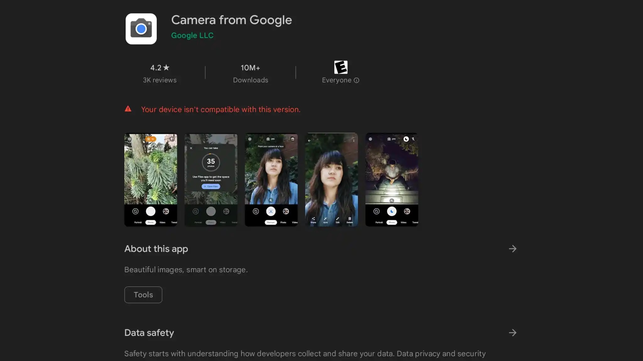 Fotocamera da Google Play Store
