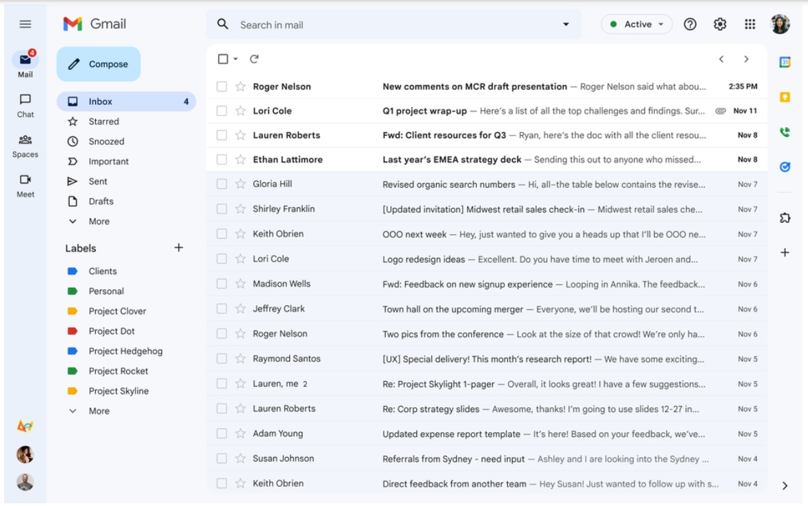 Gmail interfaccia unificata