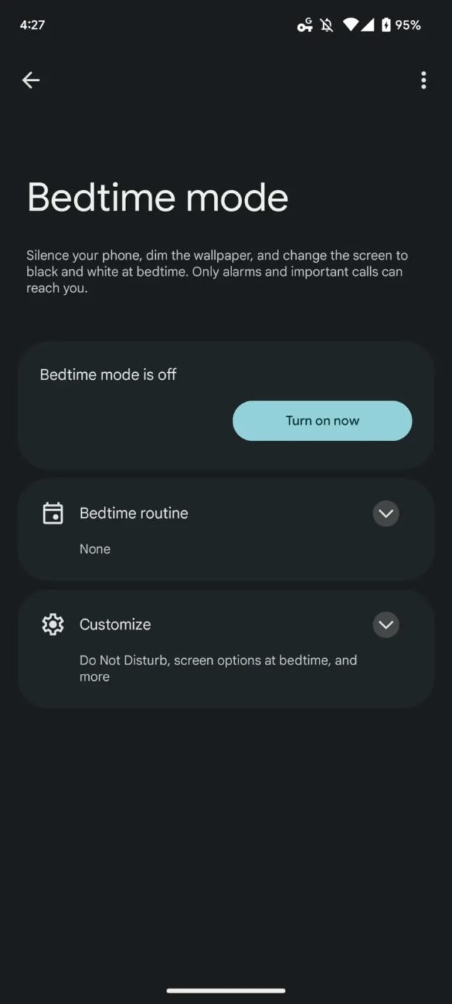 Benessere Digitale Bedtime