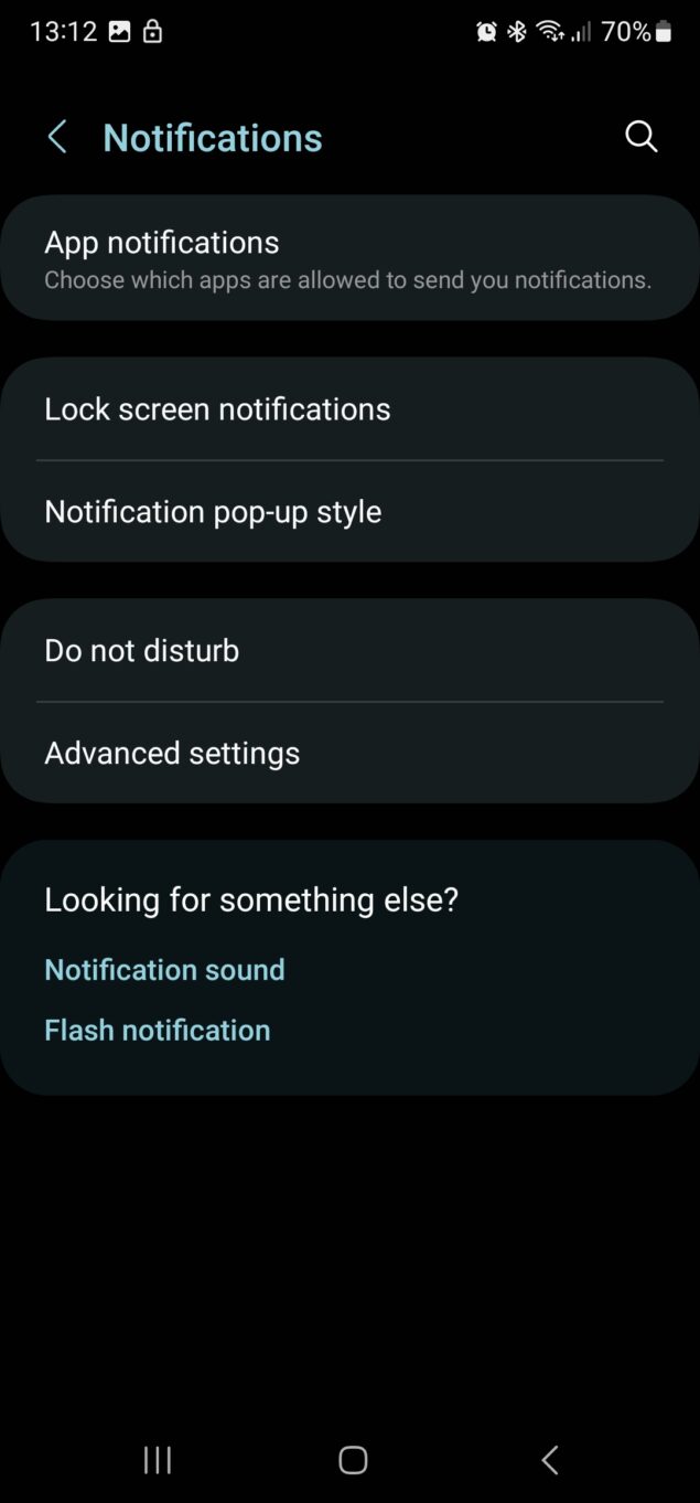 Samsung Galaxy S22 Ultra One UI 5.0 - Notifiche