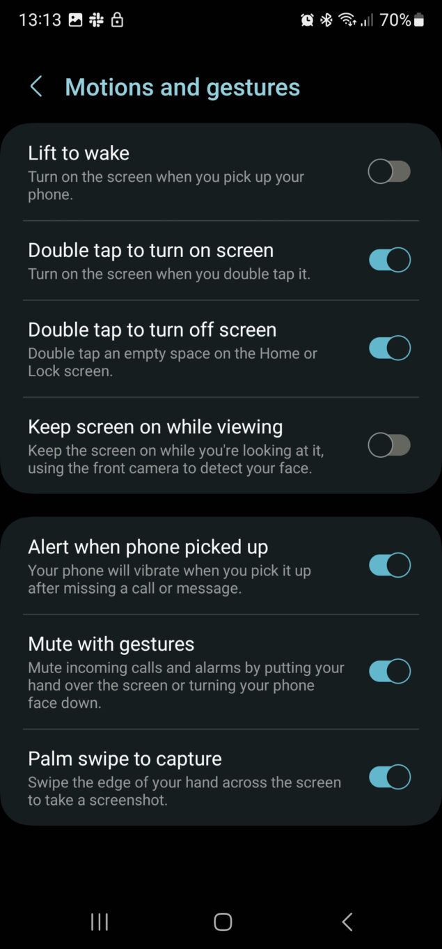Samsung Galaxy S22 Ultra One UI 5.0 - Gesti e movimenti