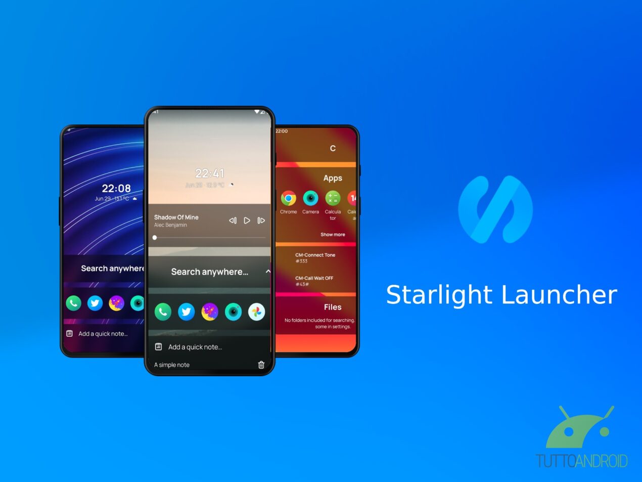 Starlight Launcher mette tutto a portata di mano sulla schermata iniziale