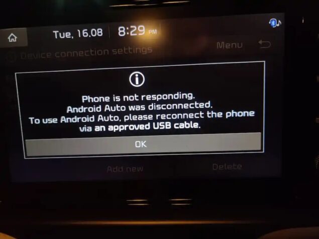 Android Auto errore sincronizzazione