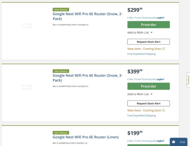 Google Nest Wi-Fi Pro rumor prezzi