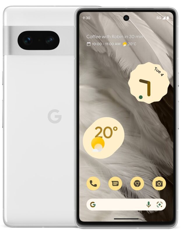 Google Pixel 7 press render Snow