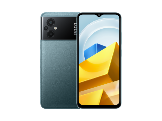 POCO M5 in colorazione Green