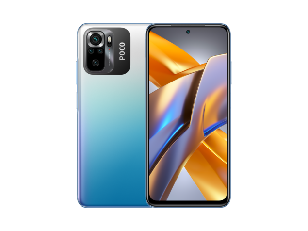 POCO M5s in colorazione Blue